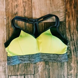 Lime green/yellow sports bra